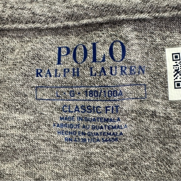 NWT Polo Ralph Lauren Heather Gray Short Sleeve Men’s Tee Size Large - Picture 5 of 12